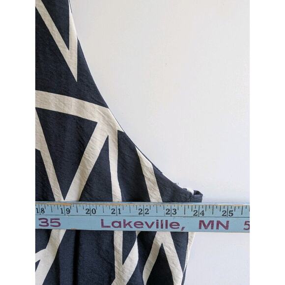 Banana Republic Womens Dress XXL Navy White Sleeveless Pockets Geometric NWT - Picture 3 of 8